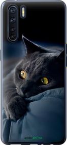 Чохол на Oppo A91 Димчастий кіт "825u-1884-2448"
