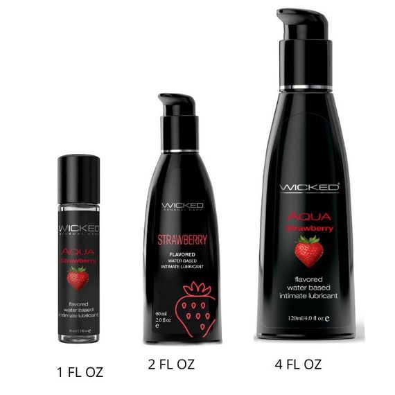 Лубрикант їстівний Wicked Strawberry Flavored зі смаком полуниці, 60 мл Sex Aura | Зображення 2