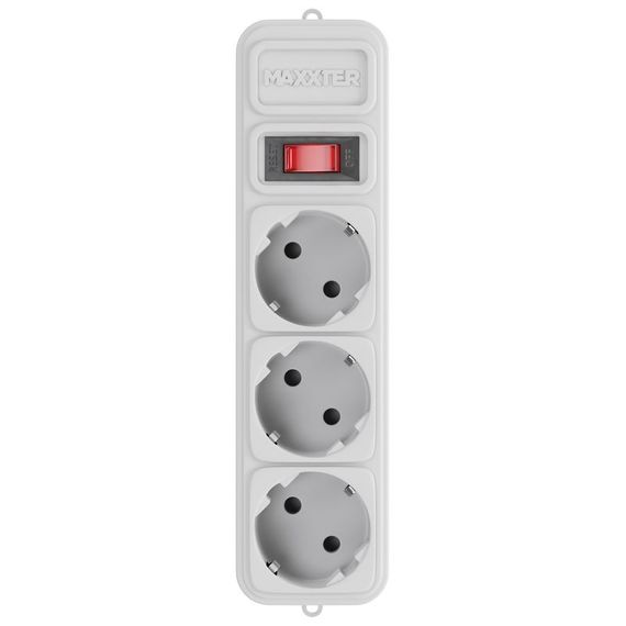 Мережевий фільтр Maxxter SPM3-G-6G, сірий, 1.8 м кабель, 3 розетки