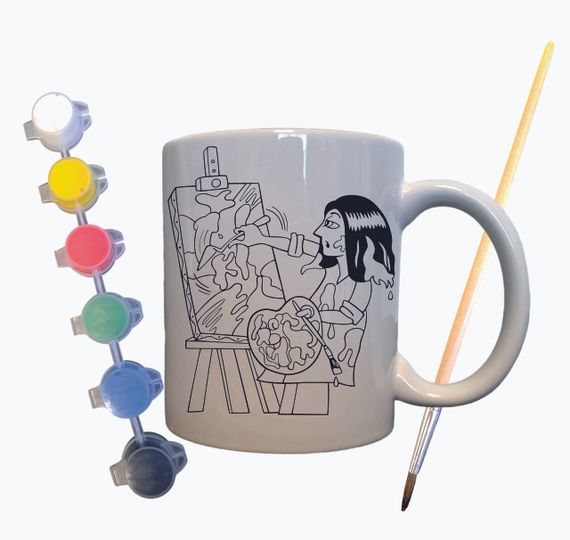 Набор для творчества кружка раскраска "Художник" 330 мл белая | Зображення 1