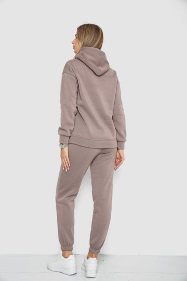 Спорт костюм жіночий на флісі, колір мокко, 241R1530 | Зображення 3