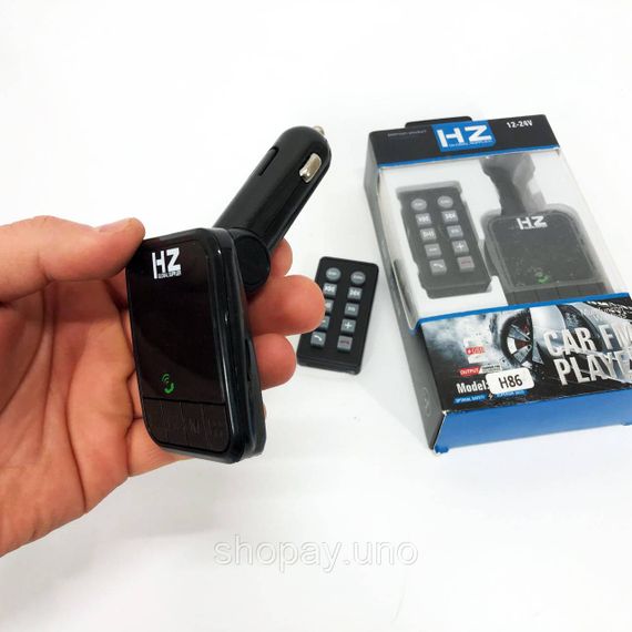 Usb модулятор автомобильный H86BT, Устройство для музыки в авто, Фм трансмиттер bluetooth ER-11 | Зображення 1