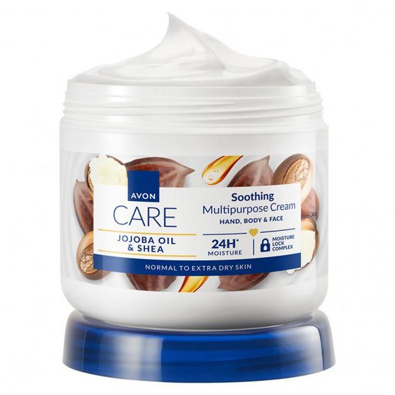 Мультифункциональный крем avon для лица, рук и тела с маслами жожоба и ши