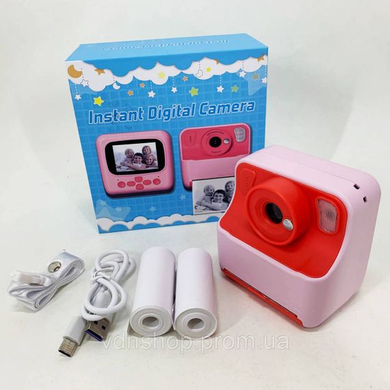 Фотоаппарат для детей с термопринтером, Принтер для детского творчества, Фотовидеокамера детская FG-75 | Зображення 3
