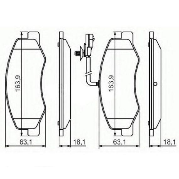 Тормозные колодки Bosch дисковые задние NISSAN/OPEL/RENAULT Movano/Master "R "10 0986494499 | Зображення 2