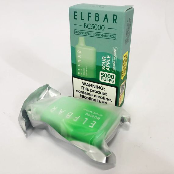 Elf Bar BC5000 смак Кисле яблуко (Sour Apple) | Зображення 3