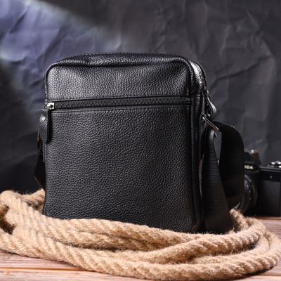 Сумка Vintage Чоловіча з натуральної шкіри Чорна (21291) | Зображення 3