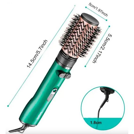 Фен електричний з насадками VGR, Фен з іонізацією і регулюванням температури професійна щітка ZK-42 | Зображення 7