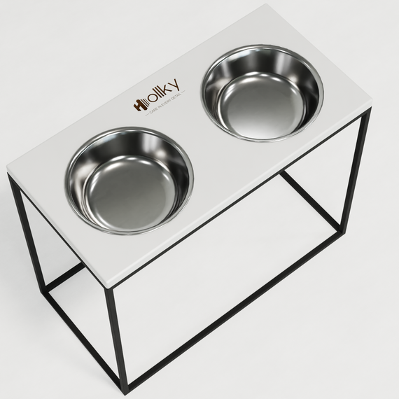 Миски на підставці для великих собак Hollky Base XL40 (2 × 1,8 л) BXL40-522640-BLWH | Зображення 6