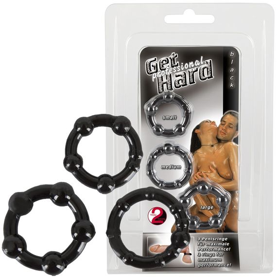Набір ерекційних кілець - Get Hard Black sexstyle
