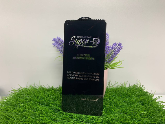 Захисне скло 5D Full Glue для Oppo A74 5G | Mietubl | Чорне, повне покриття, 9H