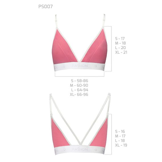 Спортивний топ з подвійними бретелями Passion PS007 TOP pink,, S | Зображення 4