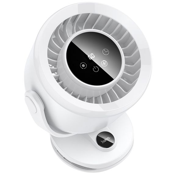 Портативний вентилятор Hoco HX608 handheld folding fan 3600 mAh White | Зображення 3