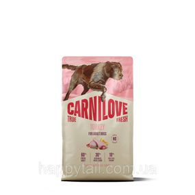 Беззерновой сухой корм Carnilove True Fresh Turkey для взрослых собак всех пород с индейкой 4 кг (артикул 173728)