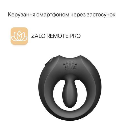 Ерекційне смарт-віброкільце Zalo Apis Obsidian Black, до 4 годин роботи, зарядний кейс | Зображення 2