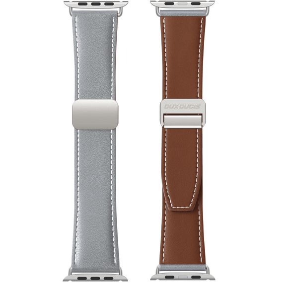 Ремінець Dux Ducis Genuine Leather для Apple Watch 42(ser.1-3)/44/45/46/49mm Grey | Зображення 1