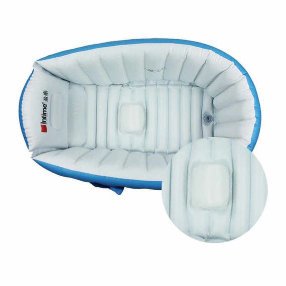 Надувная детская ванночка Intime Baby Bath Tub • Портативная складная надувная ванна для новорождённых и детей до 4 лет | Зображення 2