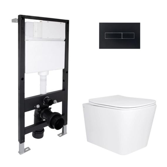 Готовое решение Qtap для ванной комнаты: подвесной унитаз Tern Ultra Quiet 525x345x360 + комплект инсталляции Standard (линейная