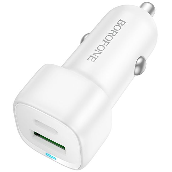 АЗУ Borofone BZ34B Cloud PD20W+QC3.0 total 38W (1USB-A/1C) White | Зображення 2