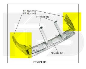 Крепеж шины переднего бампера верхней внешняя правая Mitsubishi Outlander III '12-