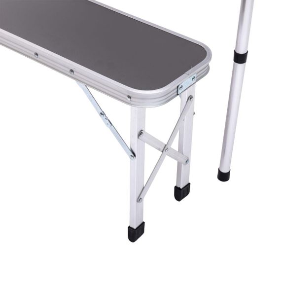 Комплект туристичний стіл + 2 лавки складні меблі Сірий Lugi JY-9060G | Зображення 6