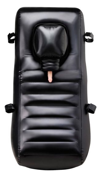 Ліжко для сексу надувне NMC Louisiana Lounger з трьома вібраторами, чорне Sex Aura