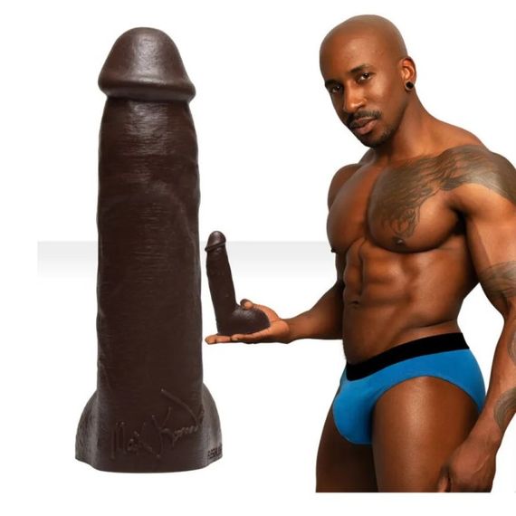 Фалоімітатор з мошонкою реалістичний Fleshjack Boys Max Konnor Dildo (RP), чорний, 24 см х 4.9 см sexstyle | Зображення 1