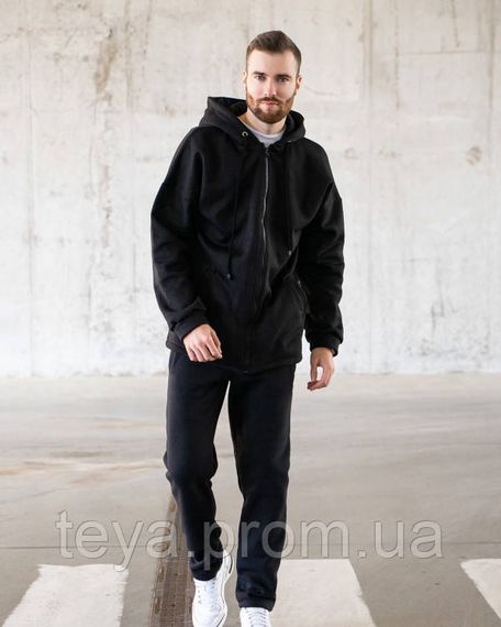 Спортивний костюм колір чорний розміри S, M, XXL, 3XL FI_005513