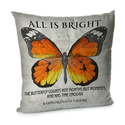 Подушка диванна з оксамиту All is bright (butterfly) 45x45 см (45BP_FLORA002)