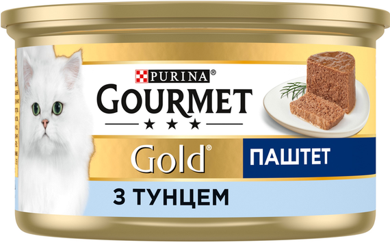 Влажный корм Purina GOURMET GOLD для взрослых котов, тунец 85г | Зображення 1