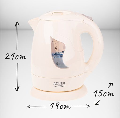 Електрочайник Adler AD 08 beige 1 л бежевий | Зображення 4