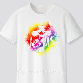 Футболка з християнським принтом Jesus Ісус. FH-1