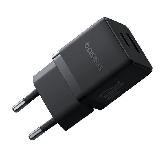 СЗУ Baseus Palm Fast Charger 20W (1USB-A/1C) + кабель Type-C to Type-C (P10111608) Cluster Black | Зображення 3