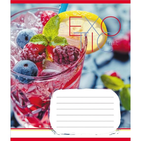 Зошит загальний "Екзотичні фрукти" 048-590098K-1 в клітинку, 48 аркушів