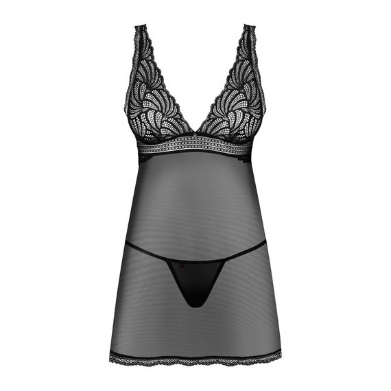 Пеньюар та стрінги Obsessive SWETTIA M/L | Зображення 4