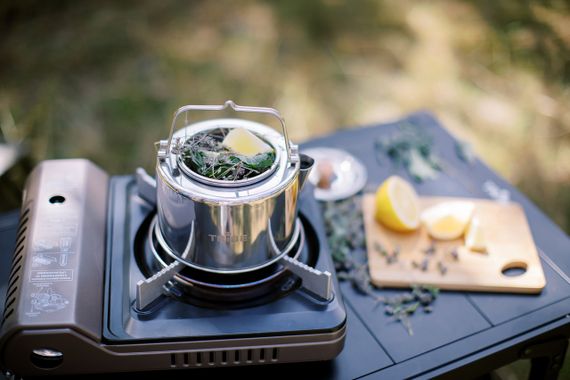 Чайник туристичний Tribe Kettle 1,2л сталевий з ситечком, Похідний чайник трайб для багаття, Чайник для кемпінгу і подорожей | Зображення 9