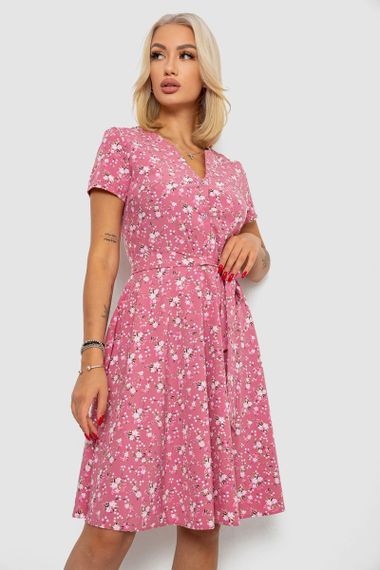 Платье софт с принтом, цвет темно-пудровый, 230R0032 | Зображення 2