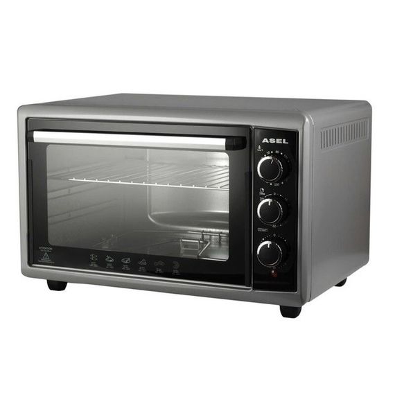 Электрическая печь для дачи ASEL AF-50-23 1500 Вт 50 Л, Мини электропечь, XM-619 Духовка электрическая | Зображення 4