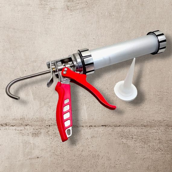 Пістолет для герметика 420 мл, закритого типу, алюміній HAISSER (арт.31123) | Зображення 1