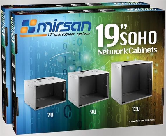 Шкаф MIRSAN SOHO 19" 7U 535x300, RAL 7035 (MR.SOH07U30DE.02)