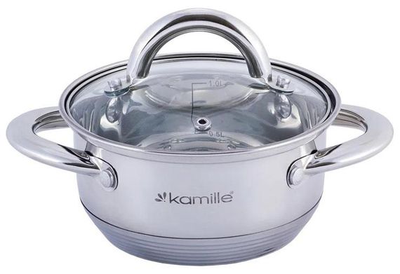 Каструля Kamille Millay 3.4л з нержавіючої сталі з 7-шаровим індукційним дном