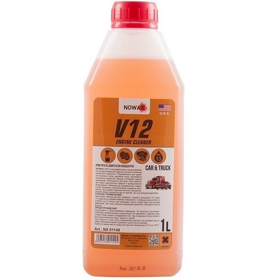 Очистник поверхні двигуна NOWAX V12 Engine Cleaner 1L концентрат 1:10 NX01149