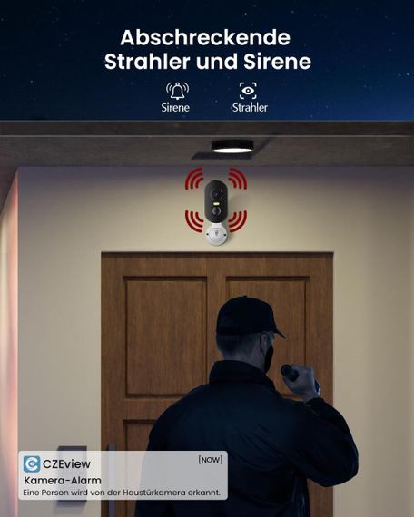 Вулична камера відеоспостереження WiFi бездротова з акумулятором 2K 3MP IP65 виявлення руху нічне бачення двосторонній звук | Зображення 5