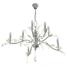 Люстра свеча подвесная хрустальная E14 60W CH (BCL-416S/8)