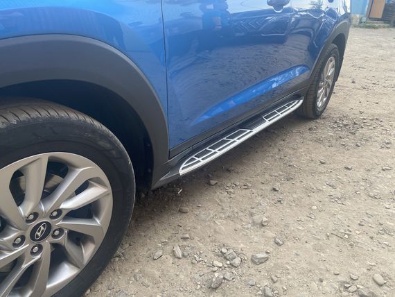 Боковые пороги Оригинальный дизайн V1 (2шт) для Hyundai Tucson TL 2016-2021 гг | Зображення 3