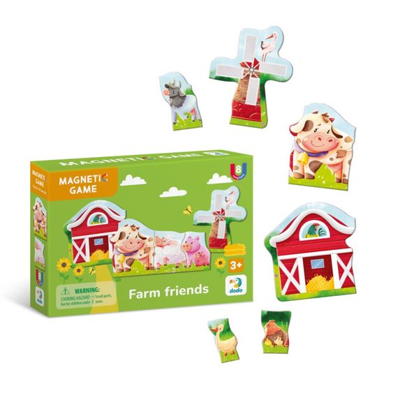Дитяча магнітна гра "Друзі з ферми" 200255, 8 елементів | Зображення 1