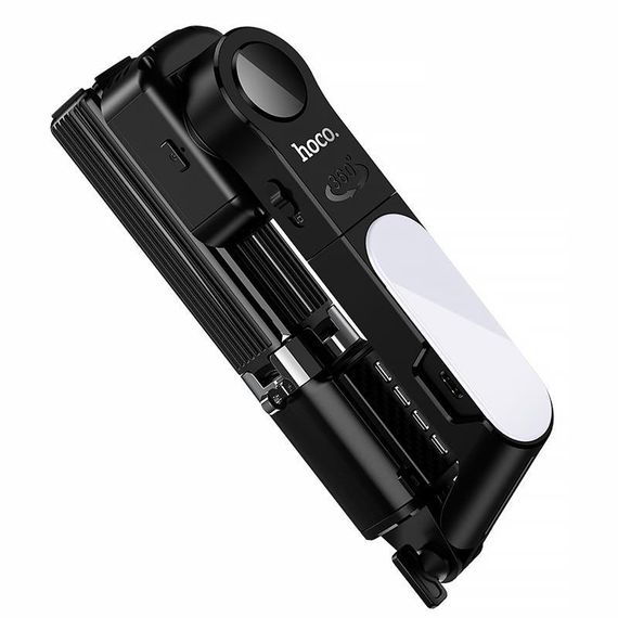 Монопод для селфи Hoco DYY06 трипод + съемный BT пульт + стабилизатор Black | Зображення 1