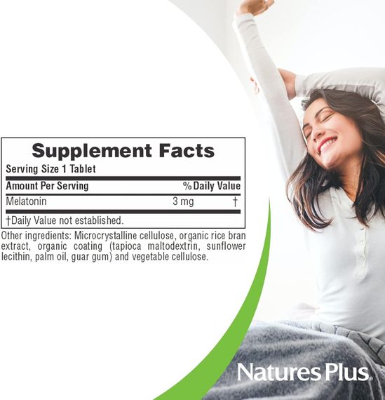 Мелатонін Nature's Plus Melatonin Fast Acting 3 mg 90 Tablets | Зображення 1