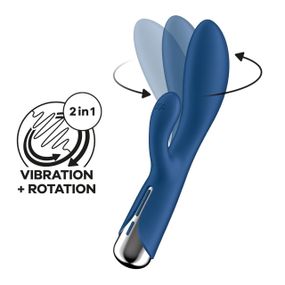 Вибратор-кролик с ротацией Satisfyer Spinning Rabbit 1 Blue, 3 мотора Sex Aura