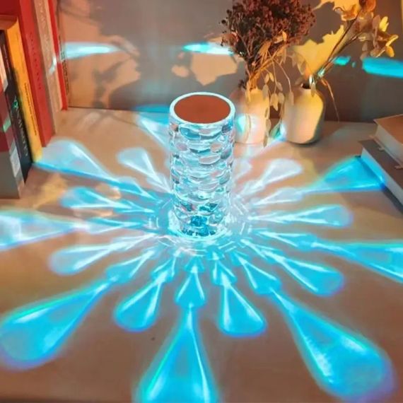 Настольная лампа ночник Алмаз RGB для создания атмосферы уютный светильник на аккумуляторе 16 цветов Diamond | Зображення 1